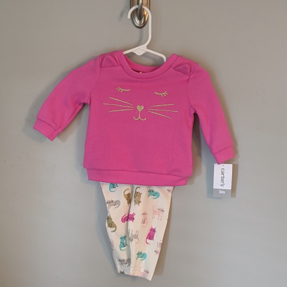 Carter's l NWT Kitty Cat Outfit Set 3M